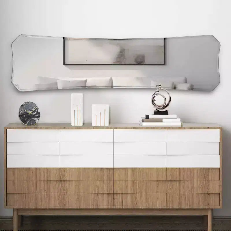 Miroir rond encadré en fer de 90 x 90 cm : style moderne, aucun assemblage requis, fixation murale