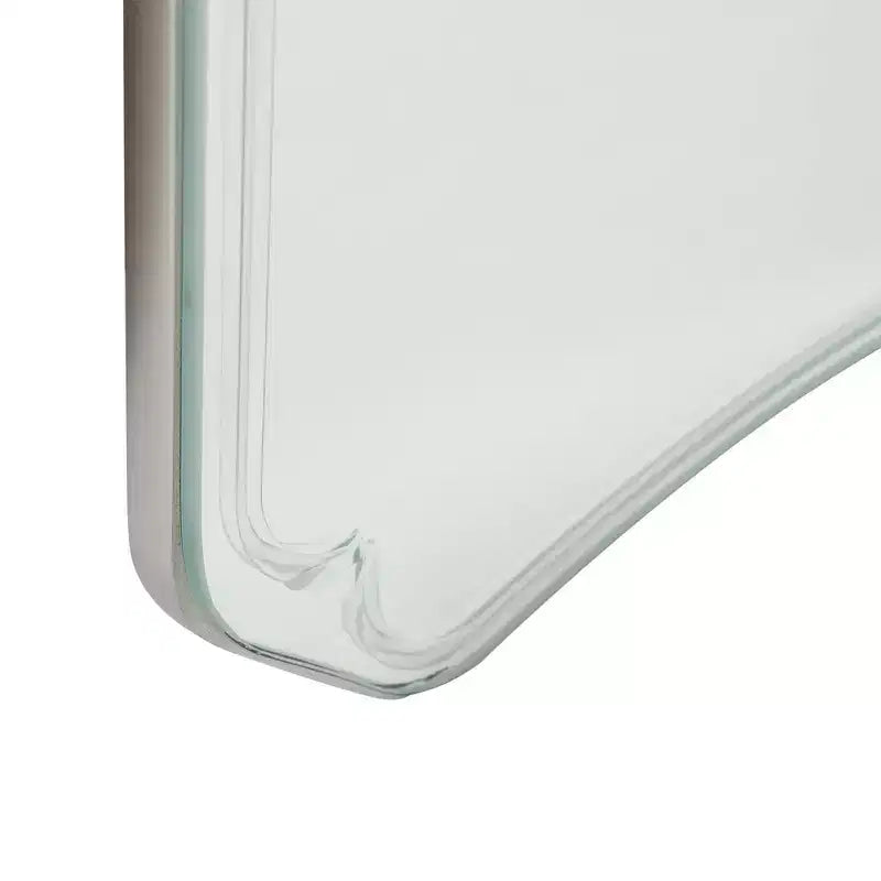Miroir rond encadré en fer de 90 x 90 cm : style moderne, aucun assemblage requis, fixation murale