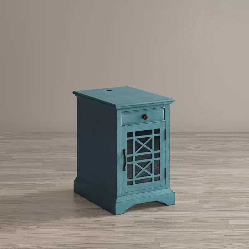 Table d'appoint de chevet avec chargeur USB