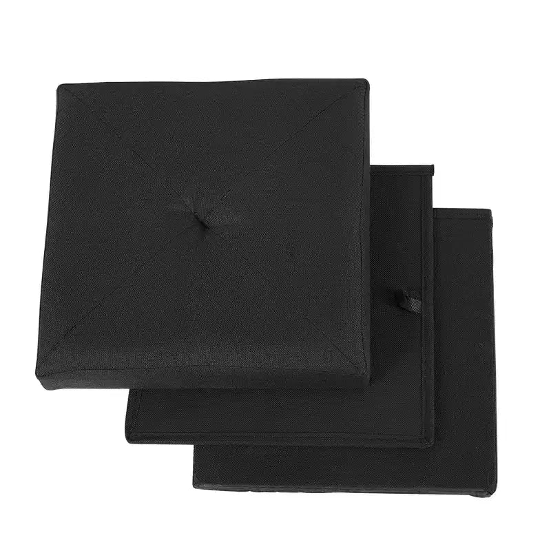 Banc Ottoman Pliable avec Rangement 46/30/15/11.8, Coffre de Rangement, Repose-Pieds en Tissu Lin, Tabourets de Rangement, Ottoman Pliable avec Rangement