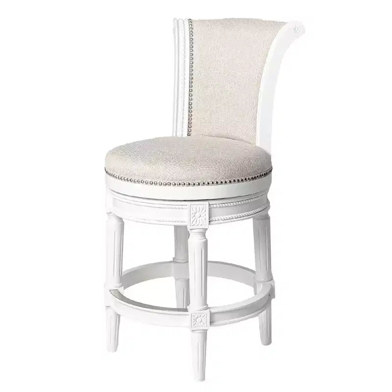 Tabourets de bar pivotants à hauteur de comptoir en tissu