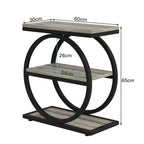 Table d'appoint industrielle à 3 niveaux pour canapé, design mince, usage domestique multifonctionnel