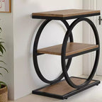 Table d'appoint industrielle à 3 niveaux pour canapé, design mince, usage domestique multifonctionnel