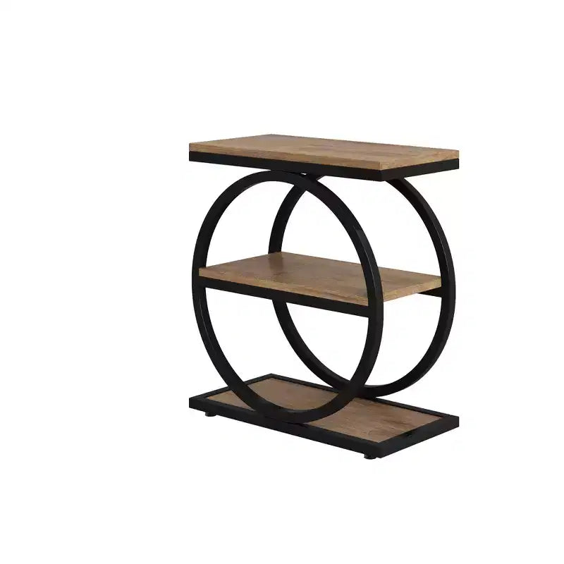 Table d'appoint industrielle à 3 niveaux pour canapé, design mince, usage domestique multifonctionnel