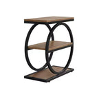 Table d'appoint industrielle à 3 niveaux pour canapé, design mince, usage domestique multifonctionnel