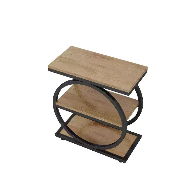 Table d'appoint industrielle à 3 niveaux pour canapé, design mince, usage domestique multifonctionnel