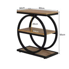 Table d'appoint industrielle à 3 niveaux pour canapé, design mince, usage domestique multifonctionnel