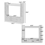 Meuble TV moderne et minimaliste : Meuble console de design moderne avec grand espace de rangement, étagère TV flottante