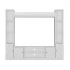 Meuble TV moderne et minimaliste : Meuble console de design moderne avec grand espace de rangement, étagère TV flottante