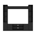 Meuble TV moderne et minimaliste : Meuble console de design moderne avec grand espace de rangement, étagère TV flottante