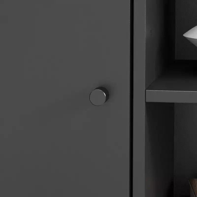 Meuble TV moderne et minimaliste : Meuble console de design moderne avec grand espace de rangement, étagère TV flottante