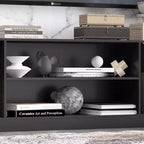 Meuble TV moderne et minimaliste : Meuble console de design moderne avec grand espace de rangement, étagère TV flottante
