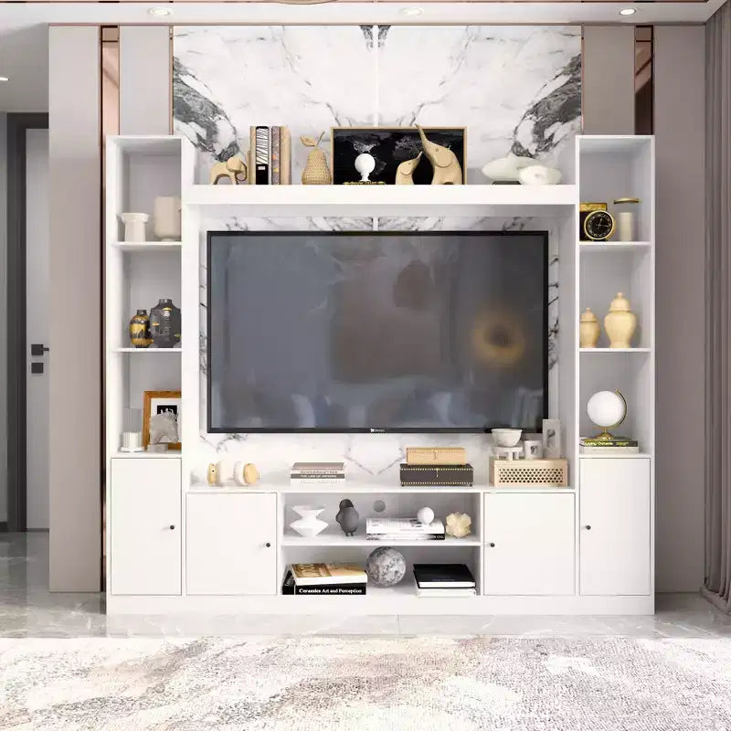 Famapy Modern and Minimalist Entertainment Center TV Stand: Modern Design with Ample Storage Media Console, Floating TV Shelf