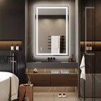 55x30 LED Bathroom Mirror with Lights,Anti-Fog,Dimmable,Backlit + Front Lit,Memory,Double LED Vanity,3 Colors,Stepless Dimming