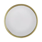 HomeRoots 15 Gold Round Iron Textured Framed Accent Mirror