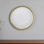 Miroir mural rond doré texturé en fer de 15 po