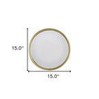 Miroir mural rond doré texturé en fer de 15 po
