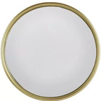 Miroir mural rond doré texturé en fer de 15 po
