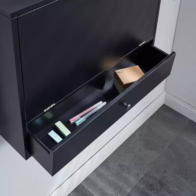 Bureau mural pour ordinateur portable - Noir