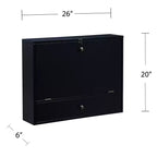 Bureau mural pour ordinateur portable - Noir