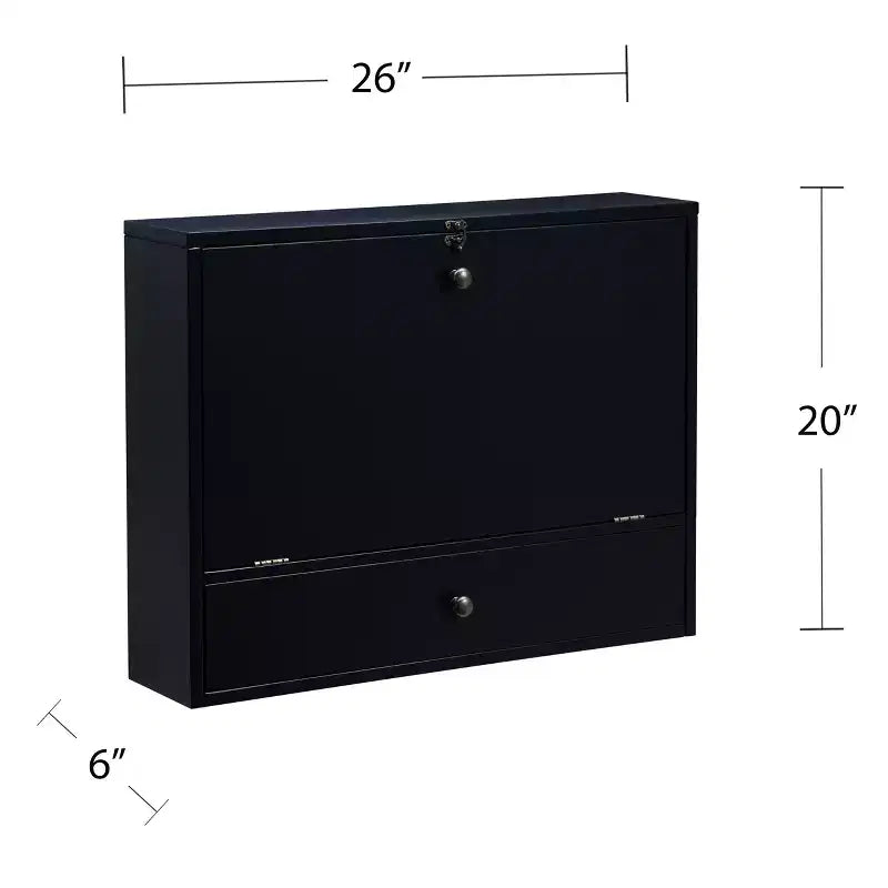 Bureau mural pour ordinateur portable - Noir