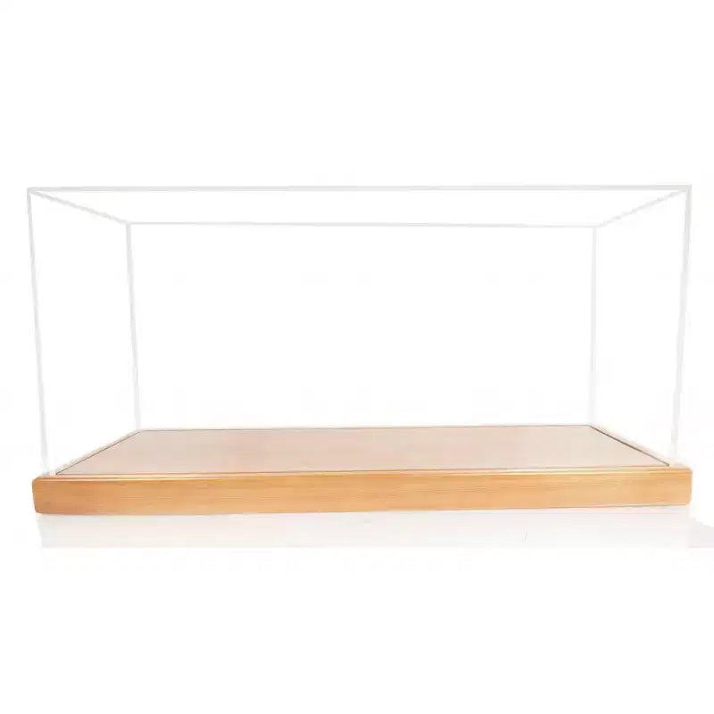 HomeRoots 28 Wood Brown Glass Standard Display Stand