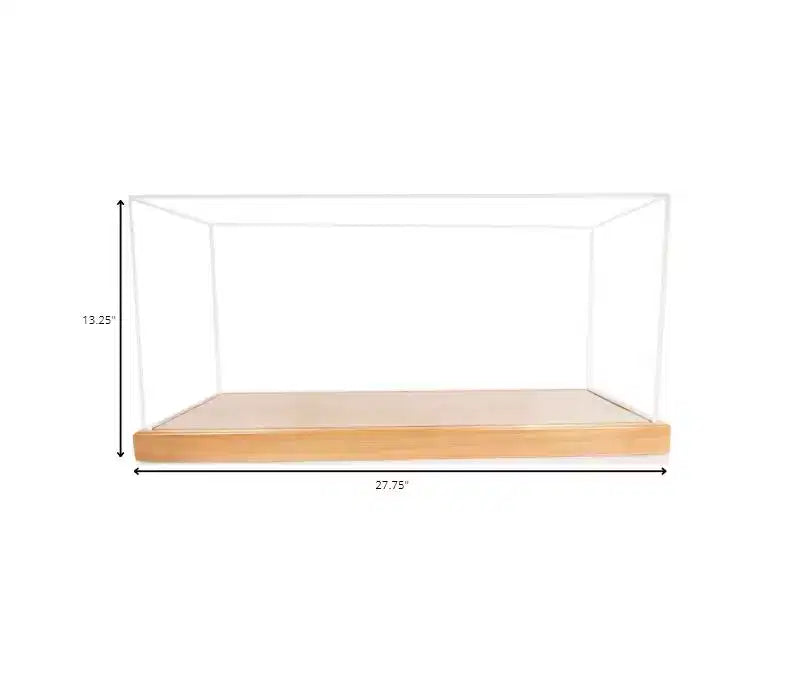 Présentoir standard en verre marron boisé 28