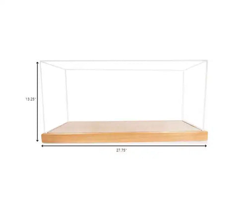 Présentoir standard en verre marron boisé 28
