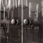 Vitrine en verre trempé de 31,5 x 65 cm avec lumières à détecteur de mouvement, vitrine noire haute à 4 portes, bibliothèque, buffet, garde-manger