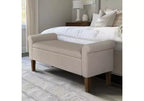 Banc de rangement en bois avec couvercle relevable et deux accoudoirs latéraux, banc à chaussures rembourré pour salon, chambre à coucher