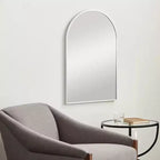 Miroir Mural de Salle de Bain Argenté à Arche - Cadre Métallique