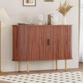 Sideboard Cabinet with Storage, 47 in Mid Century Modern Accent Cabinet, Sliding Door Entryway Small Storage Cabinets for Kitchen, Living Room