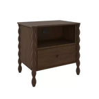 Table de chevet Cubby avec 1 tiroir et prise électrique