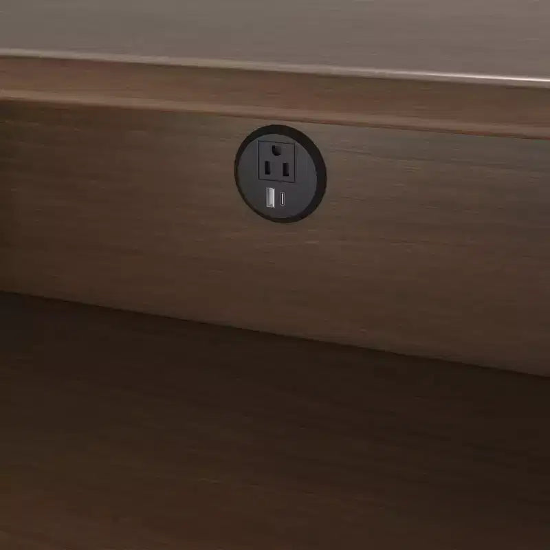 Table de chevet Cubby avec 1 tiroir et prise électrique