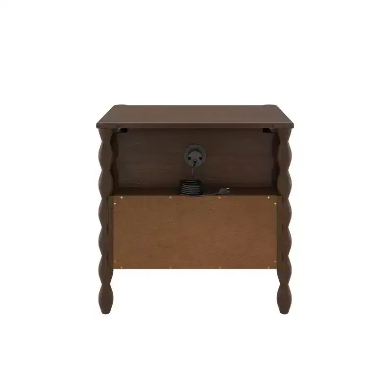 Table de chevet Cubby avec 1 tiroir et prise électrique