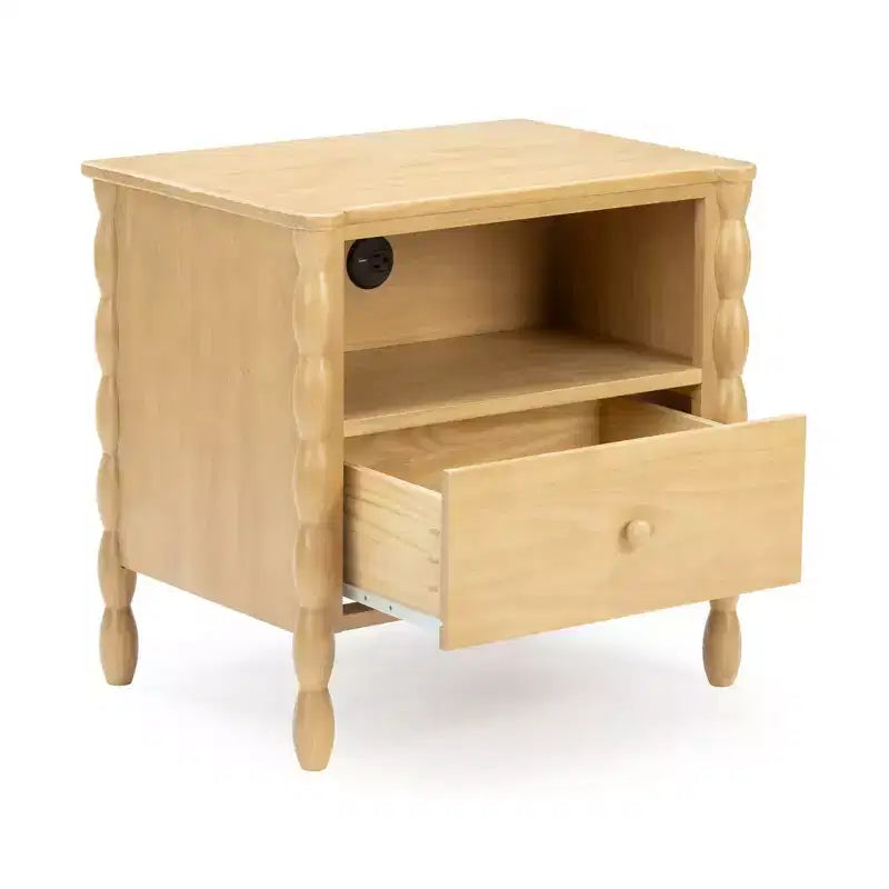 Table de chevet Cubby avec 1 tiroir et prise électrique