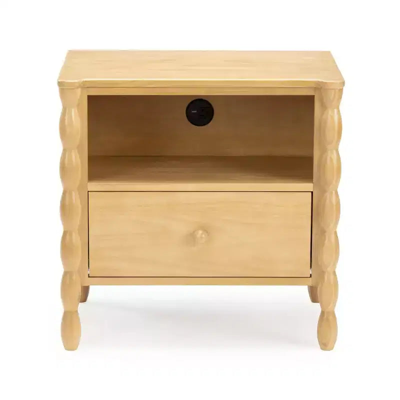 Table de chevet Cubby avec 1 tiroir et prise électrique