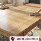 Table à manger de ferme pour 6-8 personnes, longue table rectangulaire en bois de 180 cm avec larges pieds en H et cadre robuste pour cuisine, salle à manger et appartement