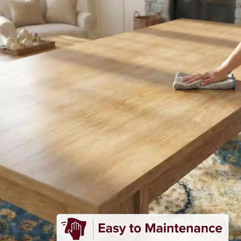 Table à manger de ferme pour 6-8 personnes, longue table rectangulaire en bois de 180 cm avec larges pieds en H et cadre robuste pour cuisine, salle à manger et appartement