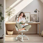 Chaise de vanité en polaire Teddy avec dossier en patte de chat, pivotante à 360°, hauteur réglable, supporte 136 kg, assemblage sans outils pour bureau à domicile, chambre à coucher