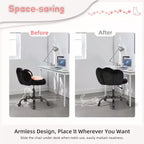 Chaise de vanité en polaire Teddy avec dossier en patte de chat, pivotante à 360°, hauteur réglable, supporte 136 kg, assemblage sans outils pour bureau à domicile, chambre à coucher