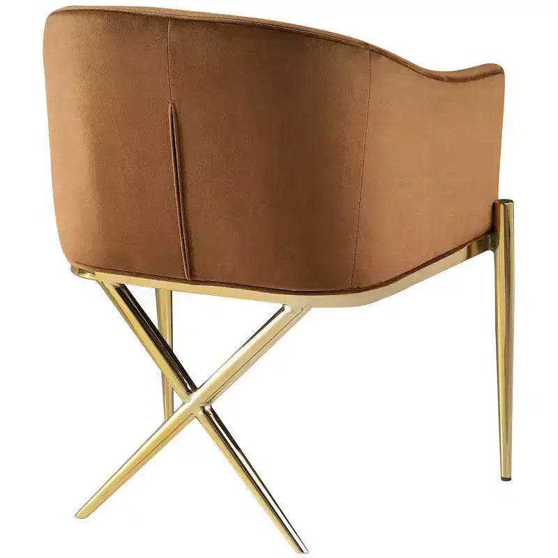 Chaise de salle à manger en velours Selle