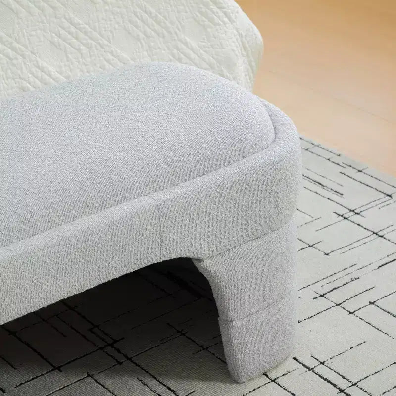 Banc rembourré Rembourré Banc de bout de lit Ottomane minimaliste Banc d'entrée Repose-pieds