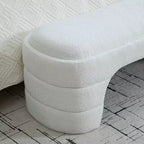 Banc rembourré Rembourré Banc de bout de lit Ottomane minimaliste Banc d'entrée Repose-pieds