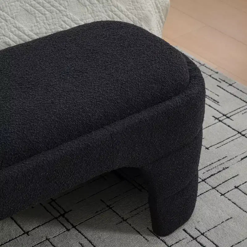 Banc rembourré Rembourré Banc de bout de lit Ottomane minimaliste Banc d'entrée Repose-pieds