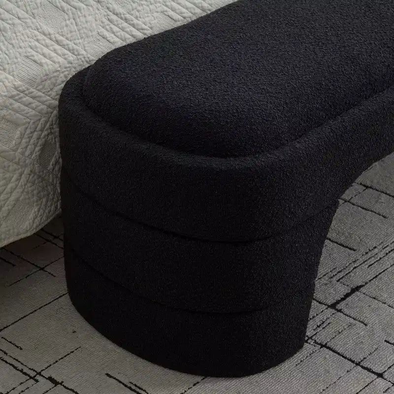 Banc rembourré Rembourré Banc de bout de lit Ottomane minimaliste Banc d'entrée Repose-pieds