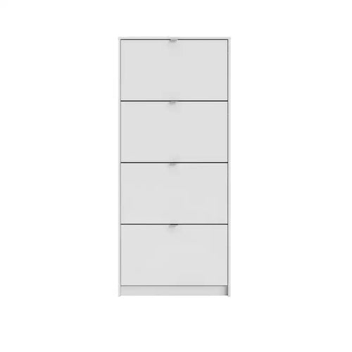 Tvilum, Bright 4 Drawer Shoe Cabinet, White