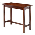 Breakfast Dining Table Wood/Antique Walnut - Winsome: 2-Seat Rectangular with Storage Drawers, Kitchen Furniture