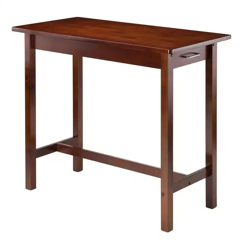 Breakfast Dining Table Wood/Antique Walnut - Winsome: 2-Seat Rectangular with Storage Drawers, Kitchen Furniture