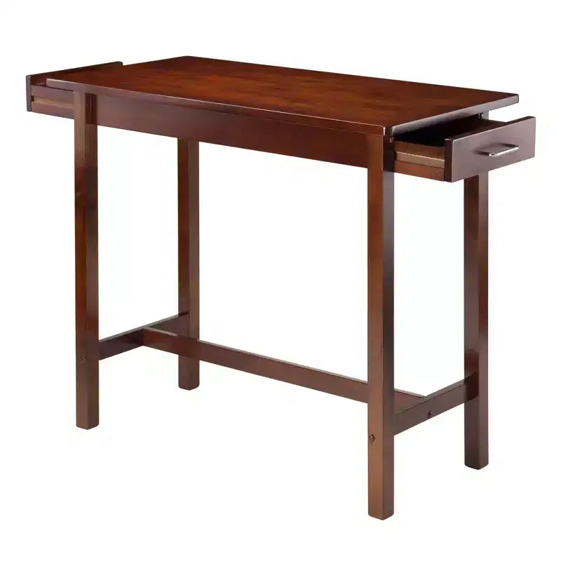 Table à manger pour petit-déjeuner en bois/noyer antique - Rectangulaire 2 places avec tiroirs de rangement, Meuble de cuisine